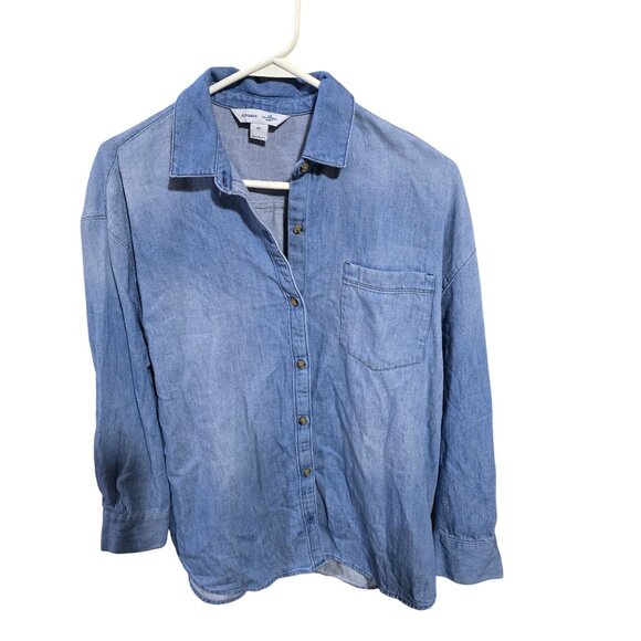 Old Navy Tops - Old Navy Denim Button Down Shirt Size XS Long Sleeve Pocket